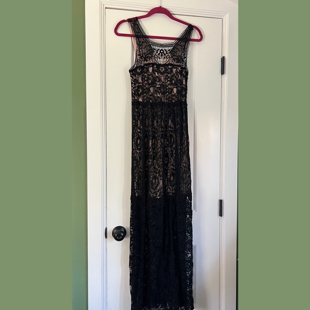 AMERICAN RAG long lace MAXI dress, Boho, Goth